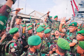 Kapolda Sumsel Hadiri Upacara Pemberangkatan Satgas Pamtas Pasukan Yonif 141/AYJP oleh Panglima Kodam II/Sriwijaya