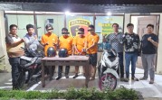 Empat Pelaku Sendikat Curanmor Antar Wilayah Ditangkap Unit Reskrim Polsek Berastagi