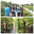 Hari Kedua Ukur Lahan Sawit Warga Dayun, Tim Pemkab Siak Berjibaku Tembus Banjir
