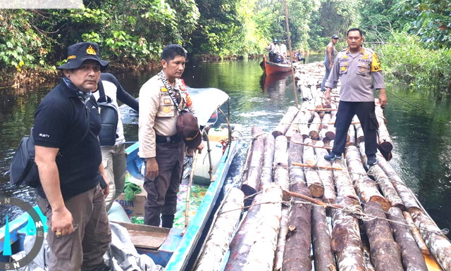 Polres Siak Sikat Illegal Logging Di Kampung Rawa Mekar Jaya